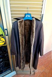 Giacca double face tessuto impermeabile/pelliccia.