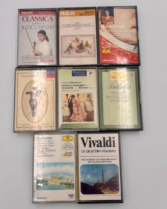 Lotto 8 musicassette musica classica Bach Mozart