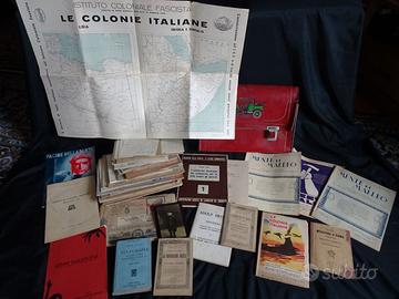 MATERIALE CARTACEO FASCISTA + CARTINA E FOTO .
