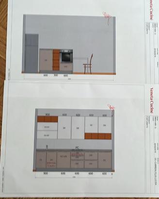 VENETA CUCINE completa con top in quarzo