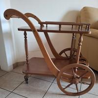 Carrello portabottiglie legno