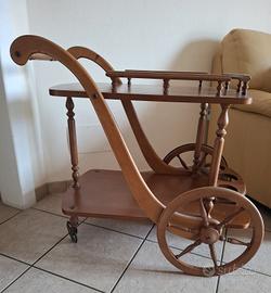 Carrello portabottiglie legno