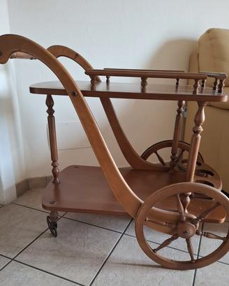 Carrello portabottiglie legno