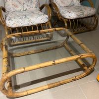 Set da esterno in midollino