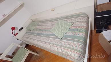 letto singolo con letto estraibile e cassoni lat.