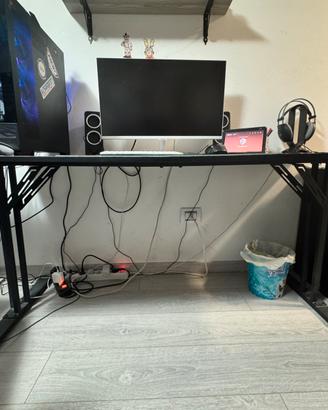 2 scrivania da gaming/desk ergonomica carbon