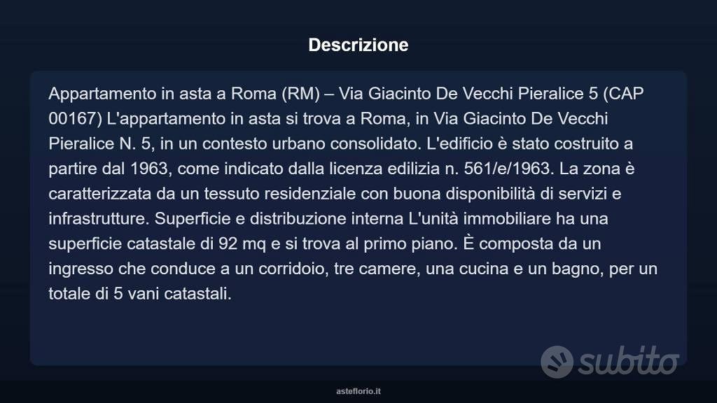 Appartamento – RM - Altro