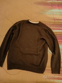 Maglioncino girocollo uomo marrone Fusaro taglia L