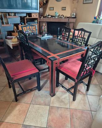 Tavolo + sedie orientale