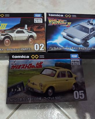 tomica unlimited fiat 500 delorean NUOVI