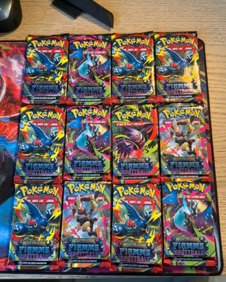 pokémon lotto 12 bustine fiamme spettrali ita