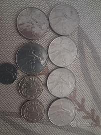 Monete rare: 9 pezzi di 50 lire dl 1972 al 1997