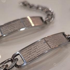 BRACCIALE UOMO DONNA CON PREGHIERA PADRE NOSTRO AV