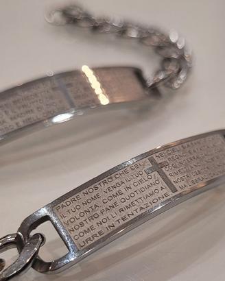 BRACCIALE UOMO DONNA CON PREGHIERA PADRE NOSTRO AV