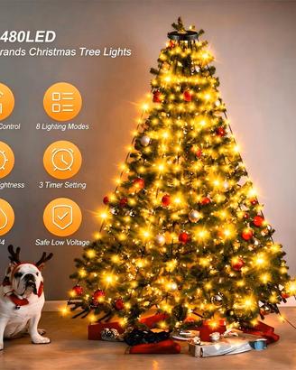 Luci Albero di Natale 480 LED Interno e Esterno