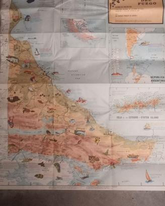 Mappa pittorica della Terra del Fuoco