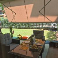 Tavolo da esterno giardino con Poltrone e panca.