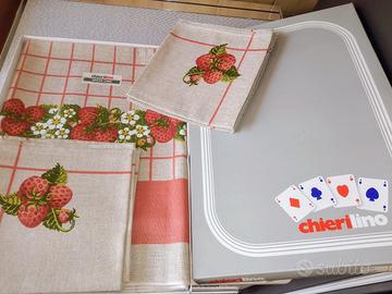 Tovaglia e tovaglioli misto lino