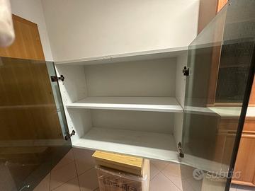 Pensile da 90cm con ante in vetro