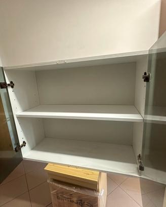 Pensile da 90cm con ante in vetro