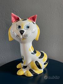 Gatto ceramica artistica quadrifoglio Firenze
