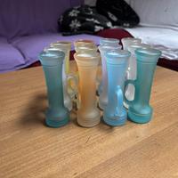 Set bicchierini liquore vintage in vetro satinato
