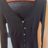 cardigan nero donna Lace