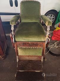 poltrona barbiere antica 
