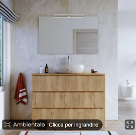 Mobile bagno grande 120 cm - cassetti e specchio