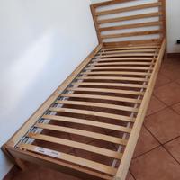 Letto singolo doghe in legno 