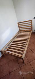 Letto singolo doghe in legno 