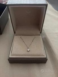 Cavalieri Collana oro 18 kt con diamante 0.12 ct, 