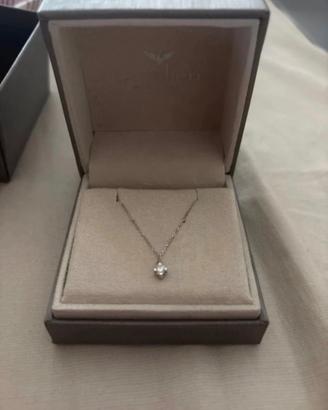 Cavalieri Collana oro 18 kt con diamante 0.12 ct, 