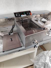 friggitrice elettrica 1 vasca 10lt  con rubinetto