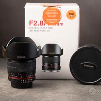 Obiettivo Samyang 14 f 2.8 Nikon F