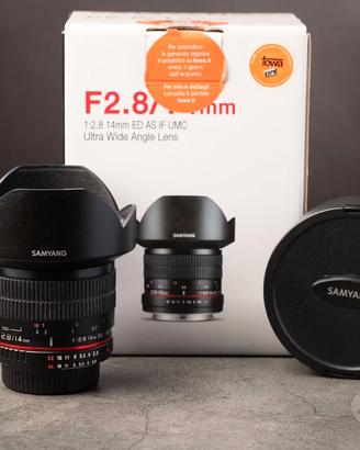 Obiettivo Samyang 14 f 2.8 Nikon F