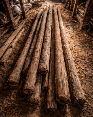 Pali legno , travi , barbotti per recinzione c