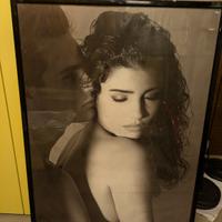 Poster Artistico Vintage B&N con Cornice e Vetro 