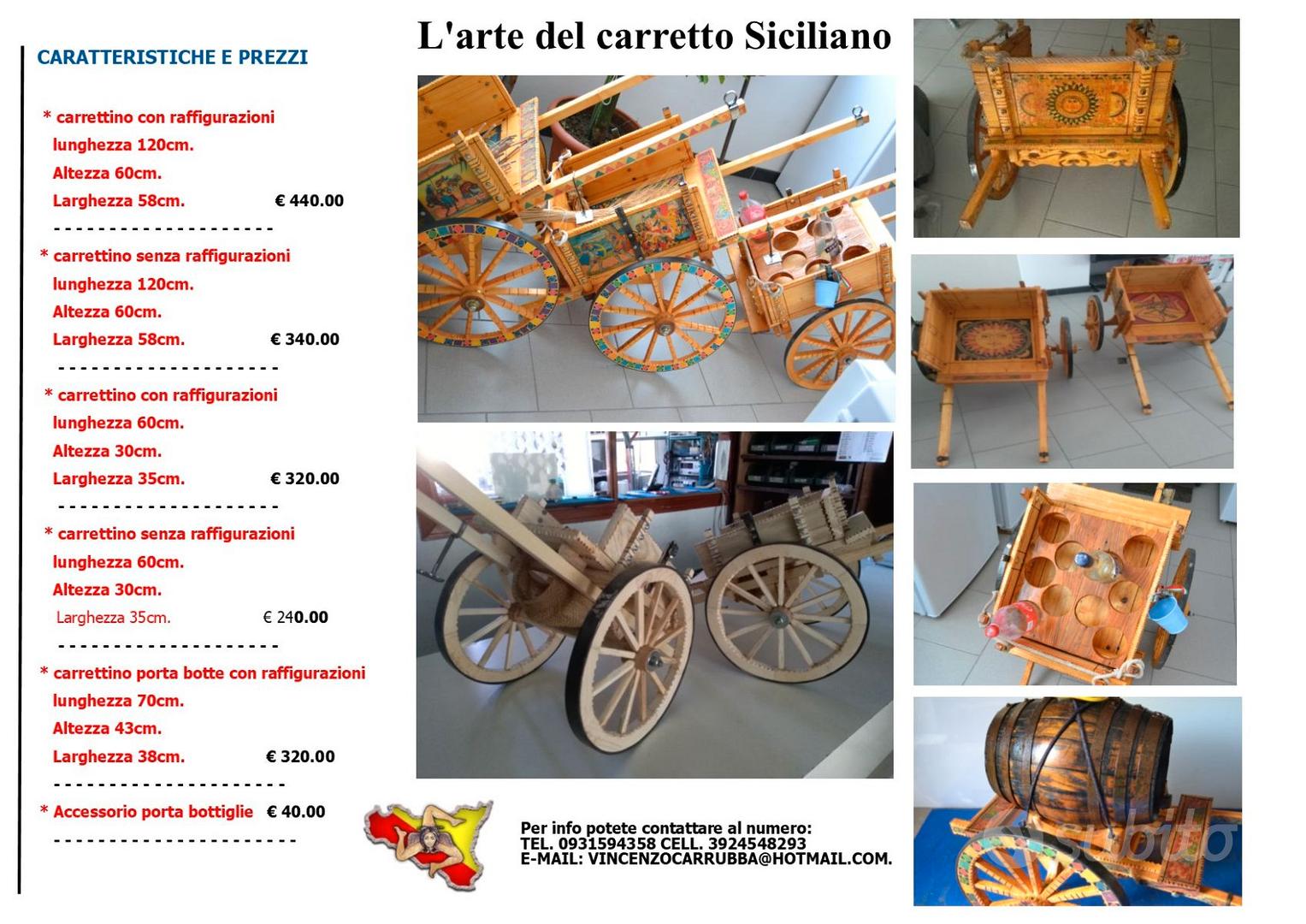 Ruote di Carretto Siciliano - Arredamento e Casalinghi In vendita a Siracusa