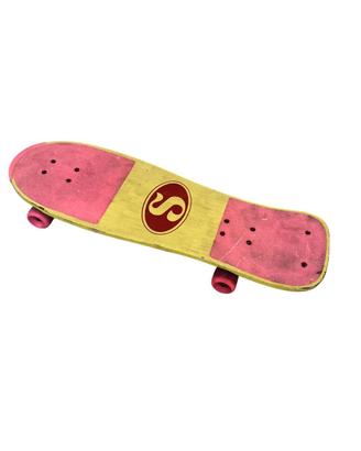 Skateboard vintage giallo rosa fine anni ‘80