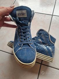 Hogan Rebel Alte vintage 36.5 - Denim e paillettes