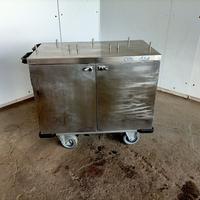 Carrello porta piatti in acciaio inox