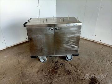 Carrello porta piatti in acciaio inox