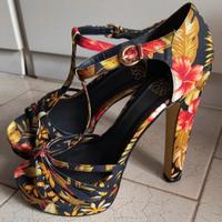 Sandali Tacco e Plateau Even&Odd Fantasia Floreale