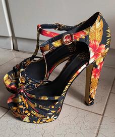 Sandali Tacco e Plateau Even&Odd Fantasia Floreale