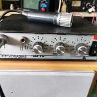 AMPLIFICATORE RCF 12VOLT + MICROFONO RCF 