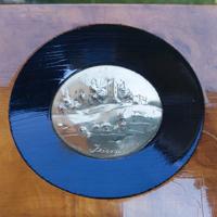 Quadretto incisione su foglia argento  dorata 