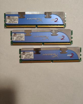RAM Kingston ddr2 3 moduli
