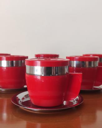 6 tazzine caffè vintage inoxriv made in Italy 