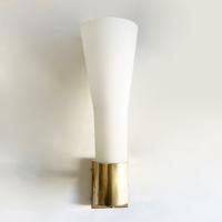 Applique in ottone e opalina - Anni 70